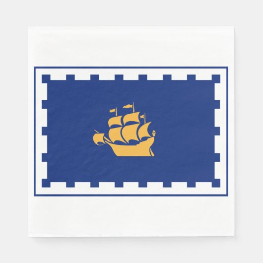 ケベックシティ国旗(ケベック,カナダ) スタンダードランチョンナプキン (正面)