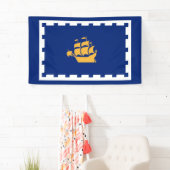 ケベックシティ国旗（ケベック，カナダ） 横断幕 (インサイチュ)