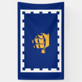 ケベックシティ国旗（ケベック，カナダ） 横断幕 (縦)