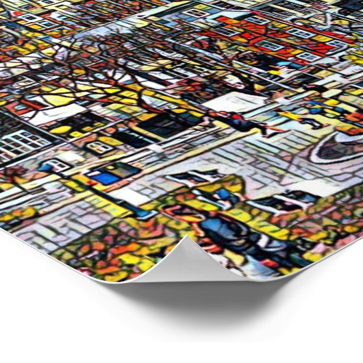 ケベックシティ漫画ポップ・アートのアート ポスター (角)