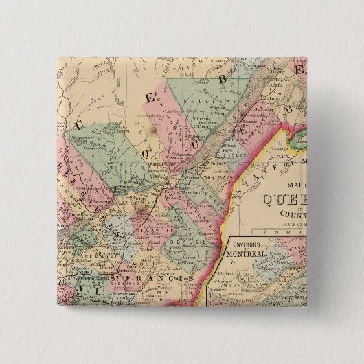 ケベックマップバイミッチェル 缶バッジ (正面)