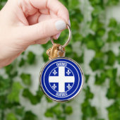 ケベックラウンドエンブレム キーホルダー (手)