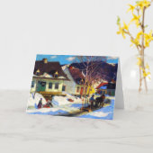 ケベックヴィレッジ通りウィンタークラレンスガニョン カード (黄色い花)