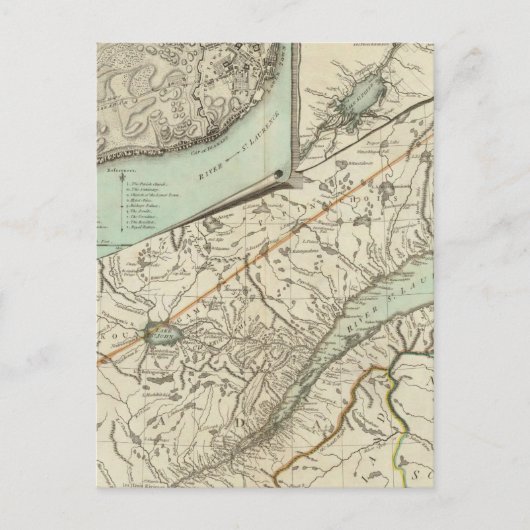 ケベック州の新しい地図 ポストカード (正面)