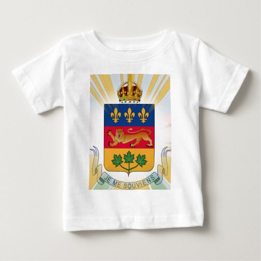 ケベック州の紋章 ベビーTシャツ (正面)