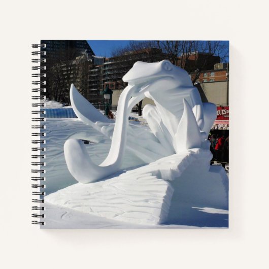 ケベック州カエル雪像（カナダ） ノートブック (正面)