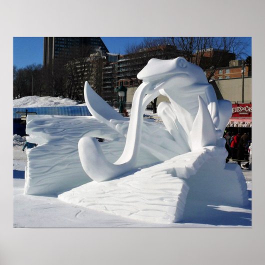 ケベック州カエル雪像(カナダ) ポスター (正面)