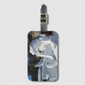 ケベック州カエル雪像（カナダ） ラゲッジタグ (正面縦)