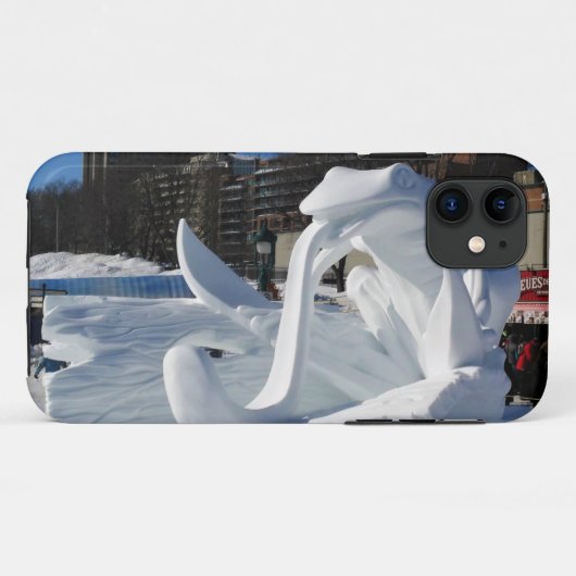 ケベック州カエル雪像(カナダ) Case-Mate iPhoneケース (裏面(横))