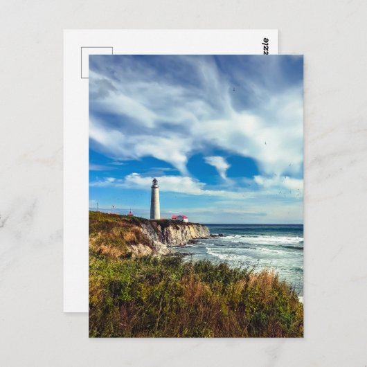 ケベック州ガゼの灯台 – 旅行写真 ポストカード (正面/裏面)