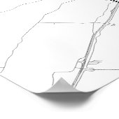 ケベック州ケベック州(黒の上に白) ポスター (角)