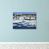 ケベック州セントローレンス川のフェリー キャンバスプリント (インサイチュ (ウッドフロア))