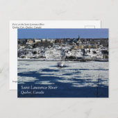 ケベック州セントローレンス川のフェリー ポストカード (正面/裏面)