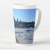 ケベック州セントローレンス川&オールドケベック カフェラテマグ (右アングル)