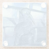 ケベック州ペリカンアイス彫刻 ガラスコースター (裏面)