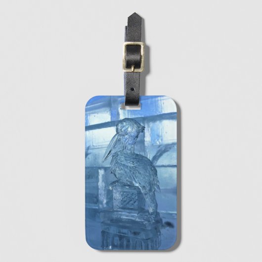 ケベック州ペリカンアイス彫刻 ラゲッジタグ (正面縦)