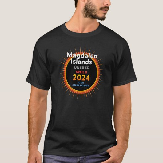 ケベック州マグダレン諸島 総合日食 202 Tシャツ (正面)