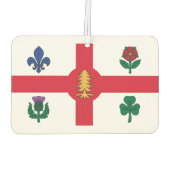 ケベック州モントリオール国旗 カーエアーフレッシュナー (裏面)