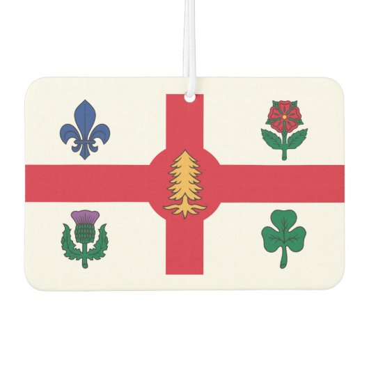 ケベック州モントリオール国旗 カーエアーフレッシュナー (正面)
