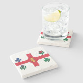 ケベック州モントリオール国旗 ストーンコースター (横)