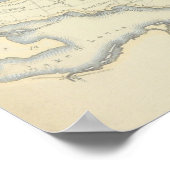 ケベック州モントリオール島のヴィンテージの地図 ポスター (角)