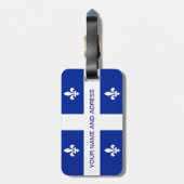 ケベック州旗の付いた荷札（カナダ） ラゲッジタグ (裏面縦)