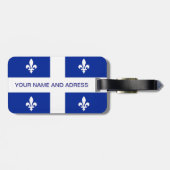 ケベック州旗の付いた荷札（カナダ） ラゲッジタグ (裏面横)