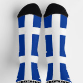 ケベック州旗を持つクルーソックス ソックス (上部)