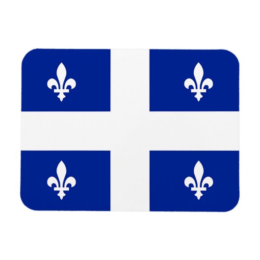 ケベック州旗を持つフレキシブルな写真マグネット マグネット (横)