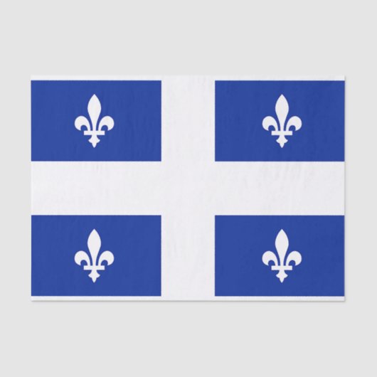 ケベック州旗を持つ愛国的なティッシュペーパー，カナダ 薄葉紙 (正面)