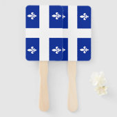 ケベック州旗を持つ愛国的なハンドファンのセット ハンドファン (正面&裏面)