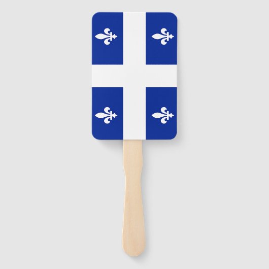 ケベック州旗を持つ愛国的なハンドファンのセット ハンドファン (裏面)