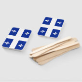 ケベック州旗を持つ愛国的なハンドファンのセット ハンドファン (組立なし)