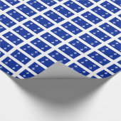 ケベック州旗を持つ愛国的な包装紙 ラッピングペーパー (角)