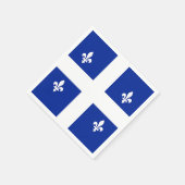 ケベック州旗を持つ愛国的な紙ナプキン スタンダードカクテルナプキン (角)