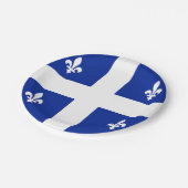 ケベック州旗を持つ愛国的紙プレート ペーパープレート (アングル)