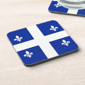 ケベック州旗を持つ懸命プラスチックのコースター コースター (左側)