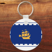 ケベック州旗 キーホルダー (正面)