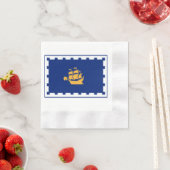 ケベック州旗 縁ありカクテルナプキン (インサイチュ)