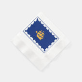 ケベック州旗 縁ありカクテルナプキン (角)