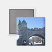 ケベック州，カナダ，オールドケベック市への入口 マグネット (正面/裏面)