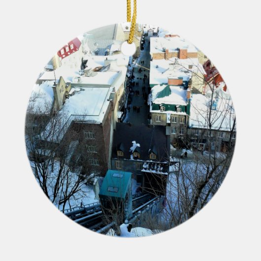 ケベック州,カナダ セラミックオーナメント (正面)