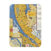 ケベック州，ガスペシーの地図（カナダ） マグネット (縦)