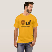 ケベック州 OUI 1995年国民投票 イエロー・ドルステッカー Tシャツ (正面フル)