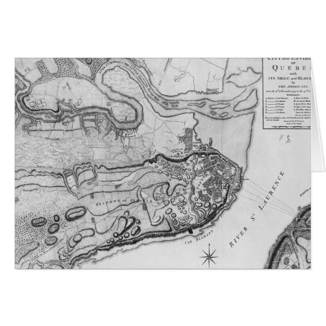 ケベック市そして周辺の地図 (正面横)