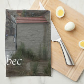 ケベック市の歴史地区 キッチンタオル (四つ折り)