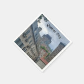 ケベック市の歴史的地区 スタンダードカクテルナプキン (角)