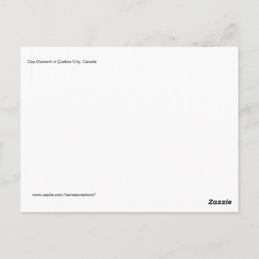 ケベック市はがきのケープダイヤモンド ポストカード (裏面)