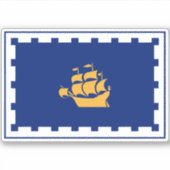 ケベック市国旗 シール (正面)