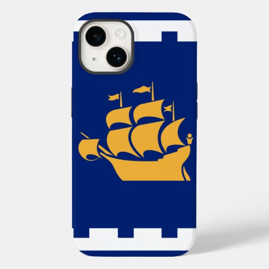 ケベック市旗のApple Case-Mateケース Case-Mate iPhoneケース (裏面)